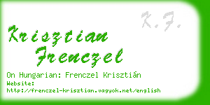 krisztian frenczel business card